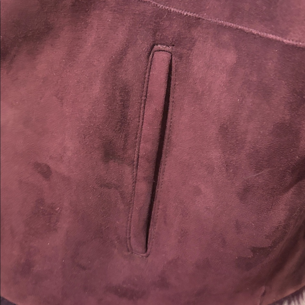 DKNY Deep Brown Teddy Jacket with Faux Fur Trim - Picture 11 of 13